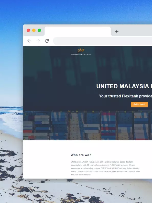 United Malaysia Flexitank web development case study preview
